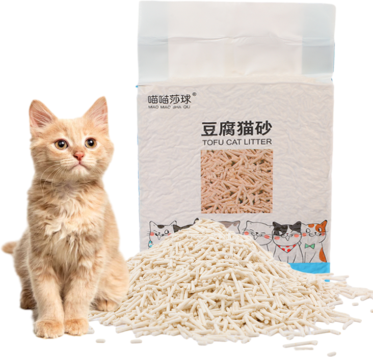 feline fresh arena para gatos cat litter tofu 6L plant degradable cat litter tofu cat litter oem