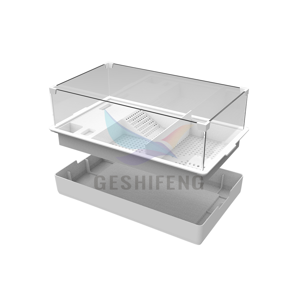 Custom Plastic Ultra White Glass Turtle Basin Combination Turtle Jar Products Tortoise Enclosure