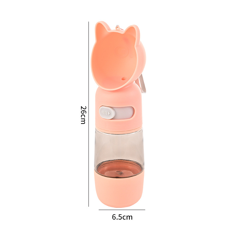 Explosive Models Dual-Use Portable Pet Water Cup Multi-Function Two-In-One Travel Bottle Light Plastic Food Water Bowls Small