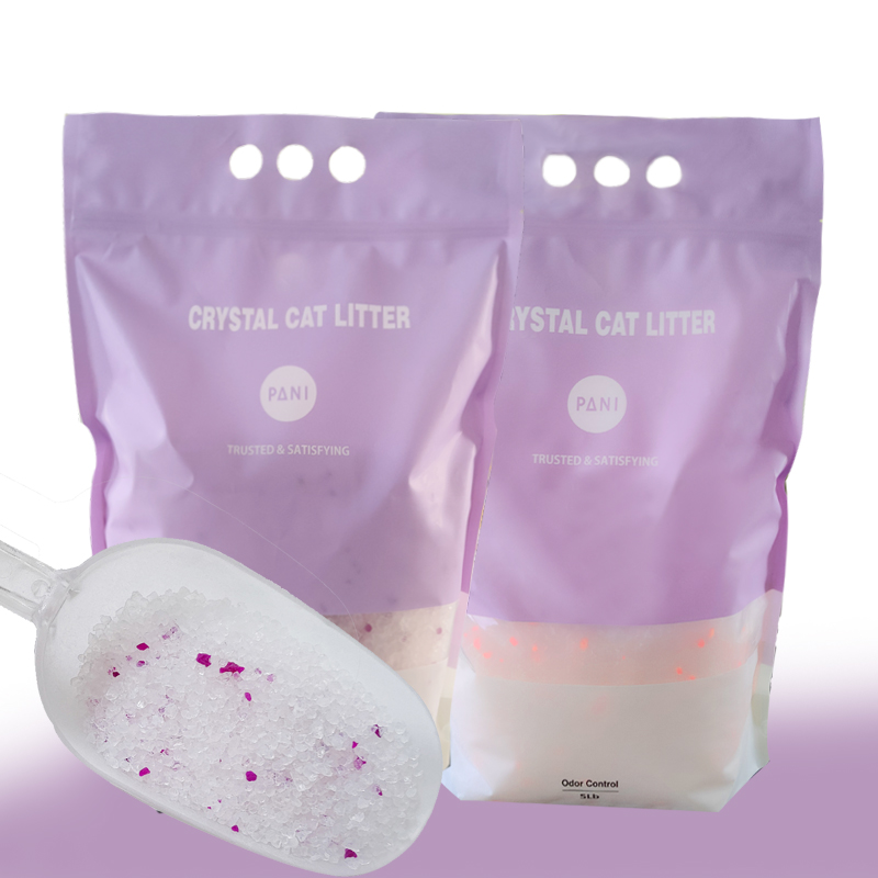 Eco-friendly Pet Cleaning Colored Silica Gel Cat Litter Fine Silica Sand Pure Silicone Cat Litter Odour Control Silica Gel Cats