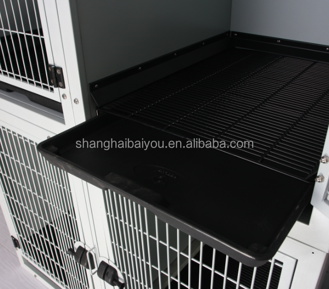 Luxury Stainless Steel Veterinary Pet Cage Heavy-Duty Modular Breeding Animal Kennel with Solid Walls for Clinics and Vets