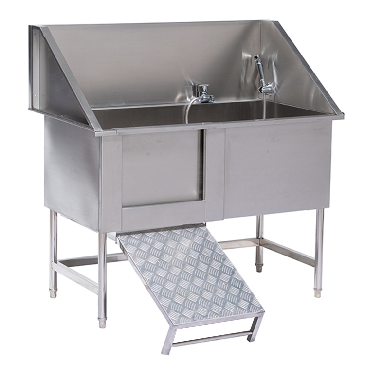 Manufacturer high quality stainless steel non slip footwear Pet SPA Shower Electric lifting pet grooming tub With lifting door