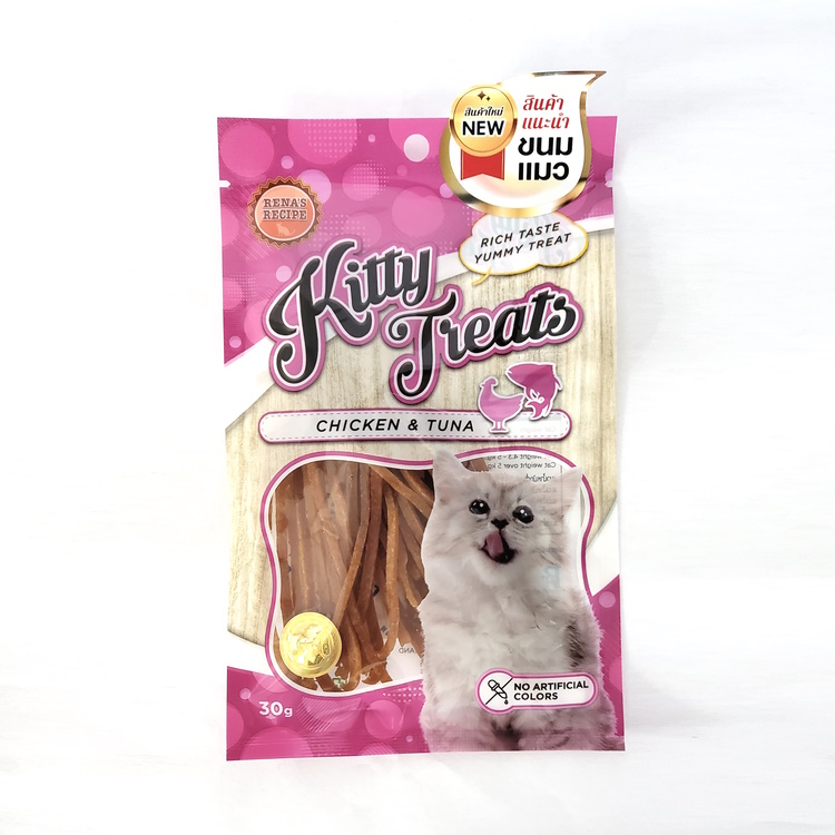 Skin And Coat Health High Protein For Rena's Recipe Chicken And Tuna Cat Pet Snack Treats
