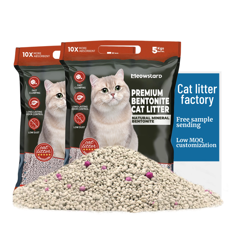 Factory Supply Premium Natural Bentonite Cat Litter Clean Bentonite Cat Sand Cat Litter