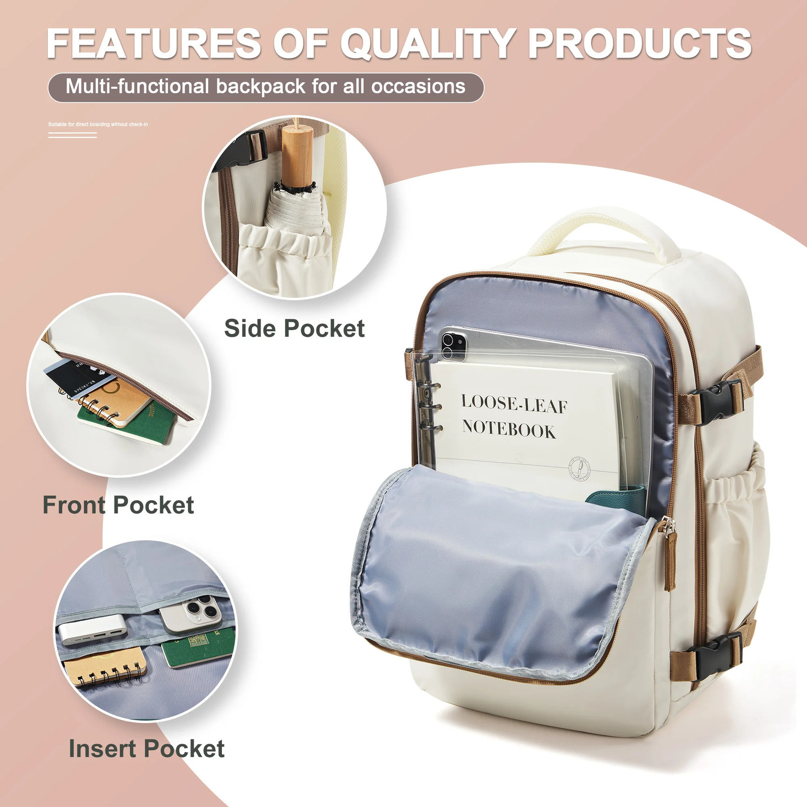 Cabin Airplane Travel Backpack 40x30x20 Hand Luggage Cabin Backpack Wizzair 40x30x20 Carry-Ons Men Women 15.6 inch Laptop Bags 241114