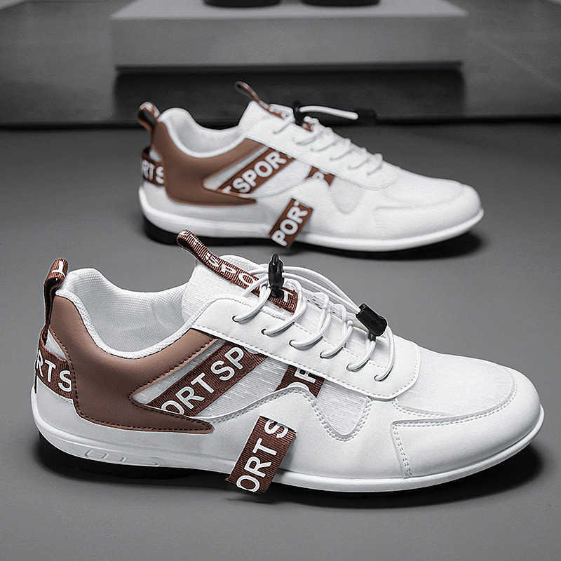 High Quality Mens shoes summer new versatile leather sports casual white shoes anti slip running no tie Forrest Gump shoes T241126