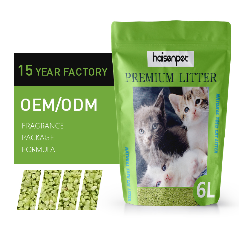 Bulk Flushable Clumping Green Broken tofu cat litter