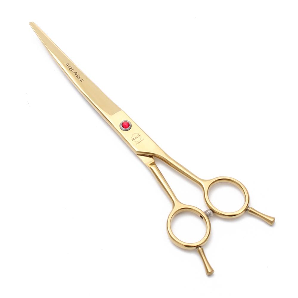 Dog Scissors 8" AQIABI Japanese Stainless Up Curved Shears Pet Scissors A4003
