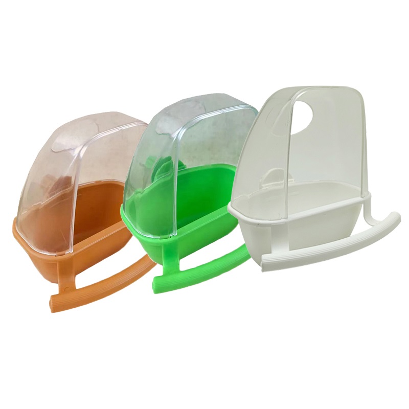 Bird Cage Feeder Parrot Birds Water Hanging Bowl Parakeet Feeder Box Pet Cage Plastic Food Container Bird Supplies