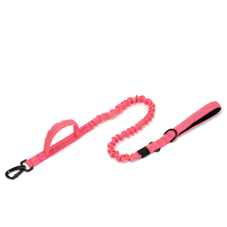 Manufacturer Nylon Tactical Double Handle Bungee Leash Adjustable Pet Dog Training Leash with Reflective Rope
