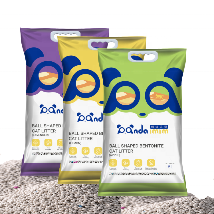 Natural foot feel comfortable for pets cat sand bentonite lavender cat litter bentonite clay pellets cat litter