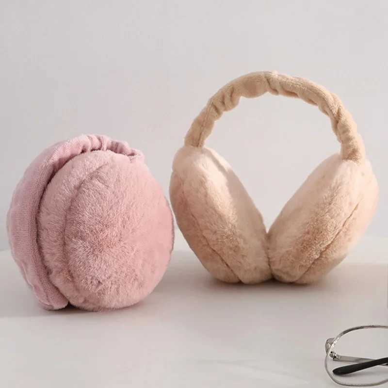 2022 New Soft Plush Ear Warmer Winter Warm Earmuffs for Women Fashion Solid Earfl Outdoor Cold Protection Ear-Muffs Ear CoverXJ241126