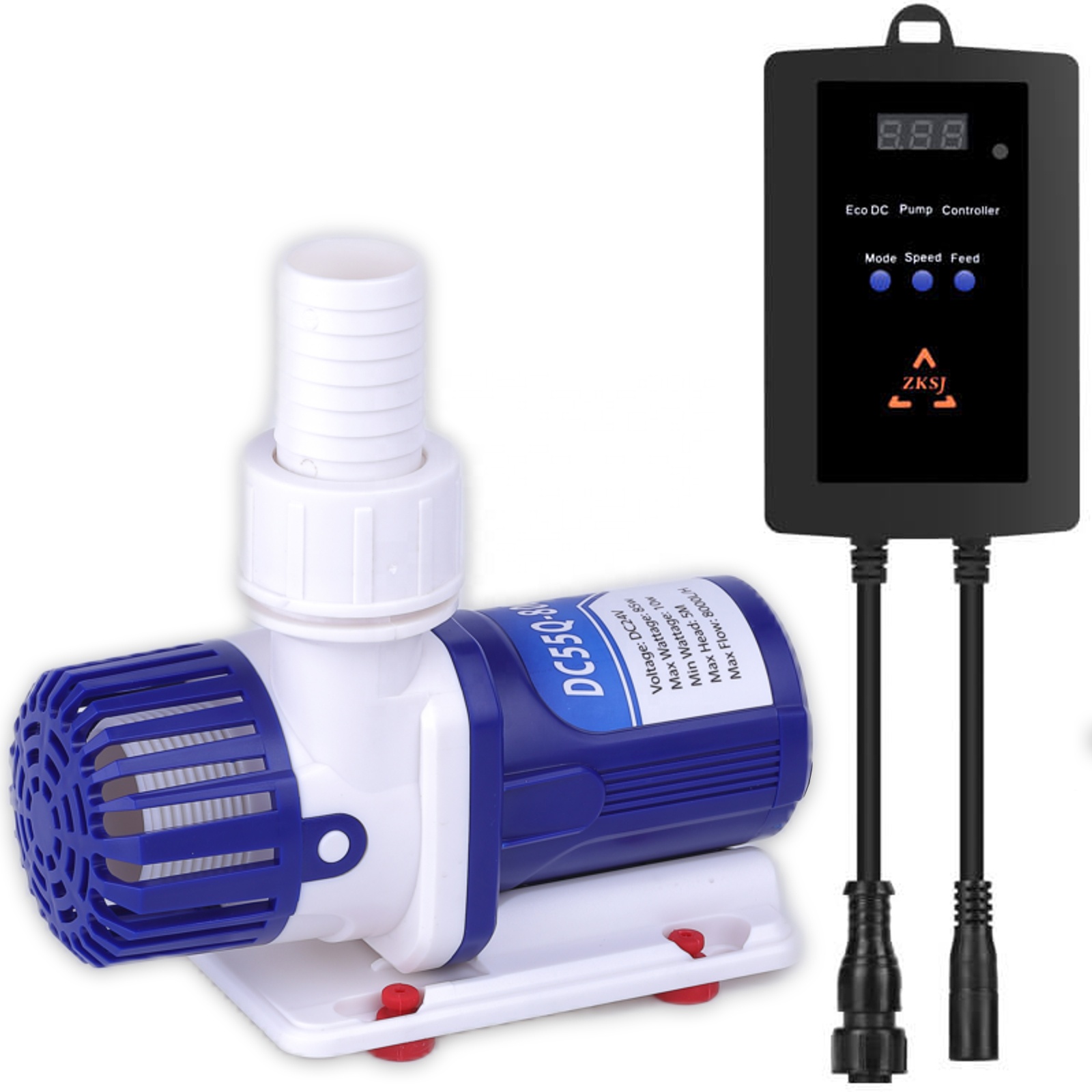 ZKSJ 24V 100W 12000L/H Aquarium Submersible Water Pump for Fish Pond Rockery Fountain Pump