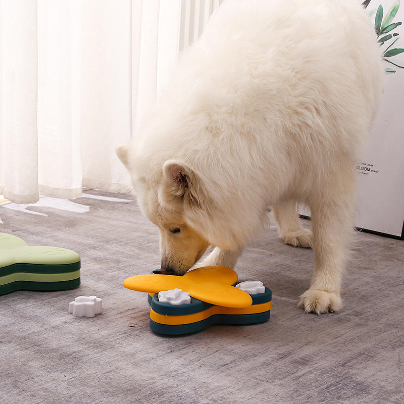 Slow Turntable Pet Puzzle Feeder Educational Intelligent Dog Puzzle Toy Dog Accessories