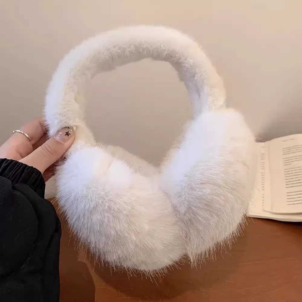 Soft Plush Ear Warmer Winter Earmuffs for Women Men Fashion Solid Color Earfl Outdoor Cold Protection Ear-Muffs Ear CoverXJ241126