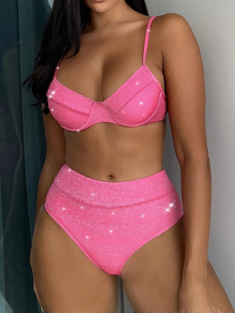 Womens Swimwear 2024 Bikini Low Rise Sexy Set Swimming Beach Suit