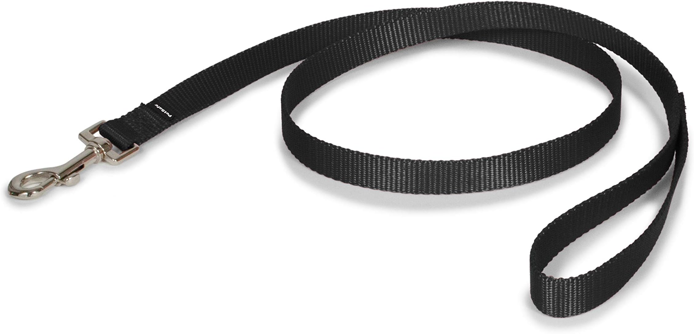 PetSafe Nylon Dog Strong, Durable, Traditional Style Leash with Easy to Use Bolt Snap for Small, Medium and Large Dogs u2013 3/4 x 4', Black