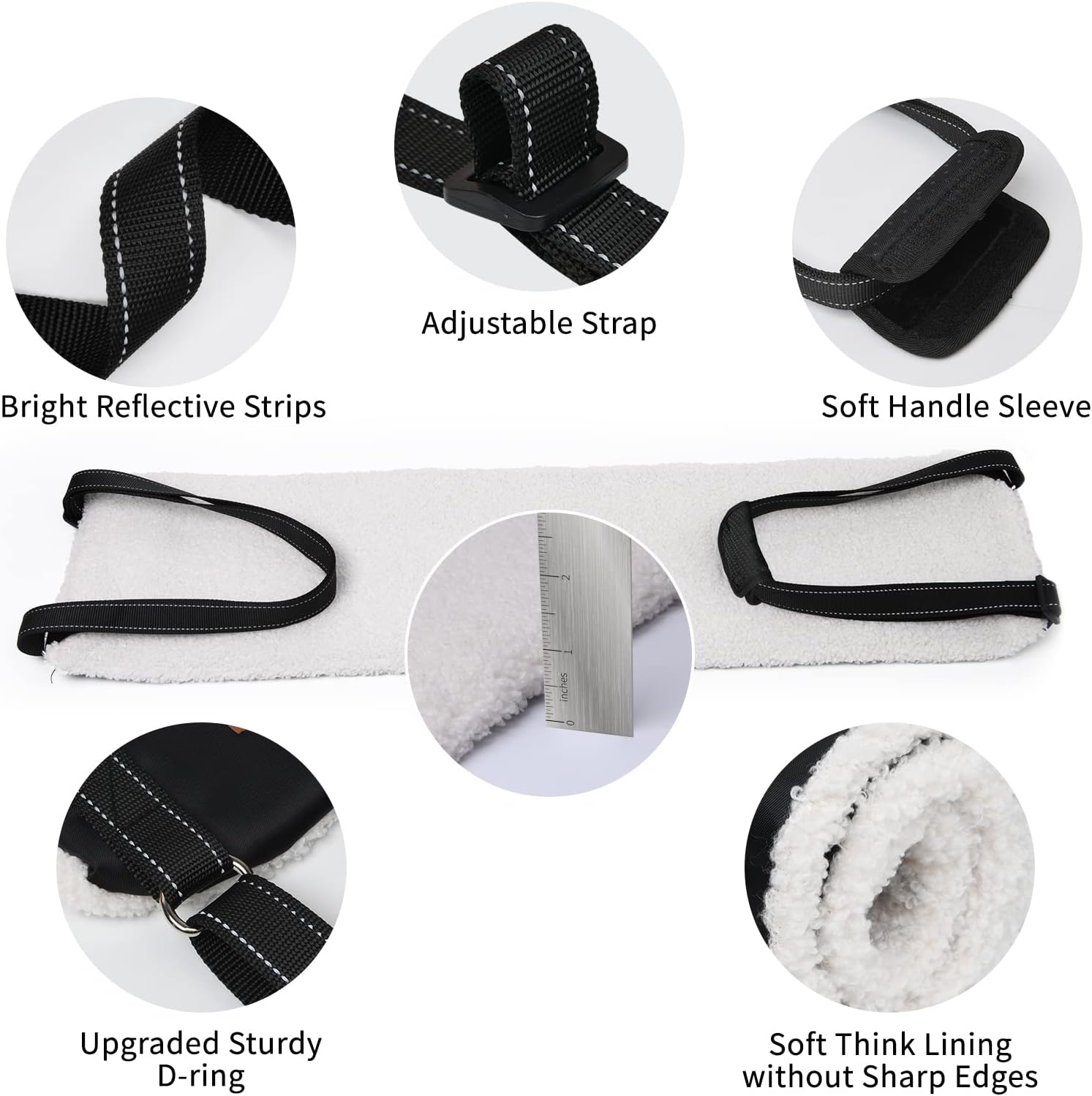 LOOBANI Portable Dog Sling Back Legs, Hip Support Harness to Help Lift Dogs Rear for Canine Aid and Old K9 Cruciate Ligament Rehabilitation