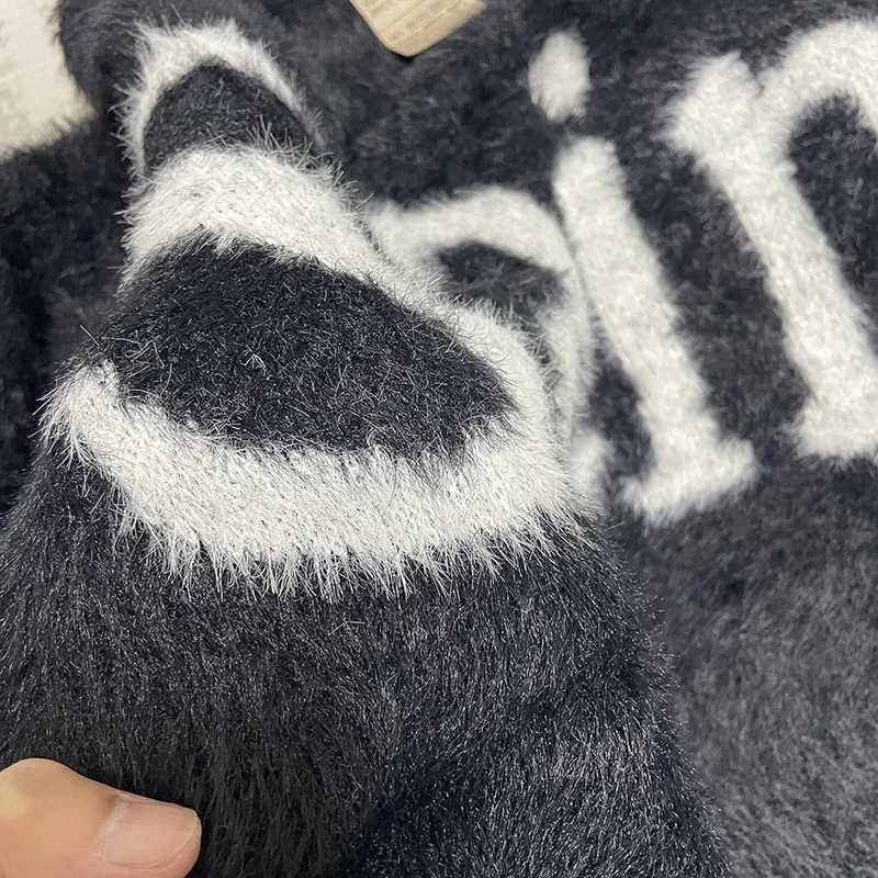 Classic letter jacquard holy sweater mens casual black knitted sweater high-quality Crewneck Pulleys X2411261