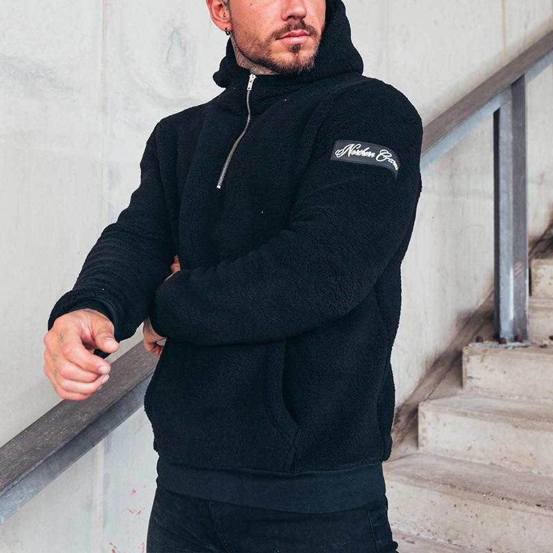 Autumn/Winter New Plush Sports Daily Mens Jacket Sweatshirt 241016