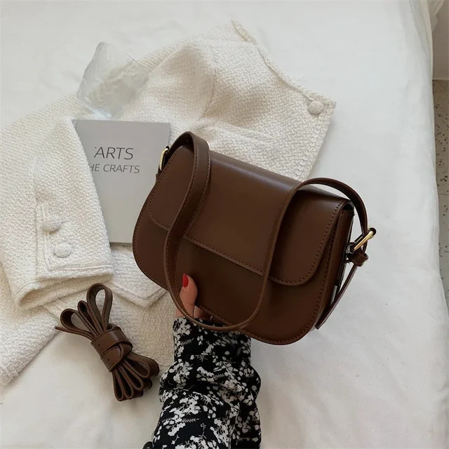 Retro Small Saddle Women New Popular All-Match Messenger Fashion Underarm Bags Square Sg Bag Cotton Fabric