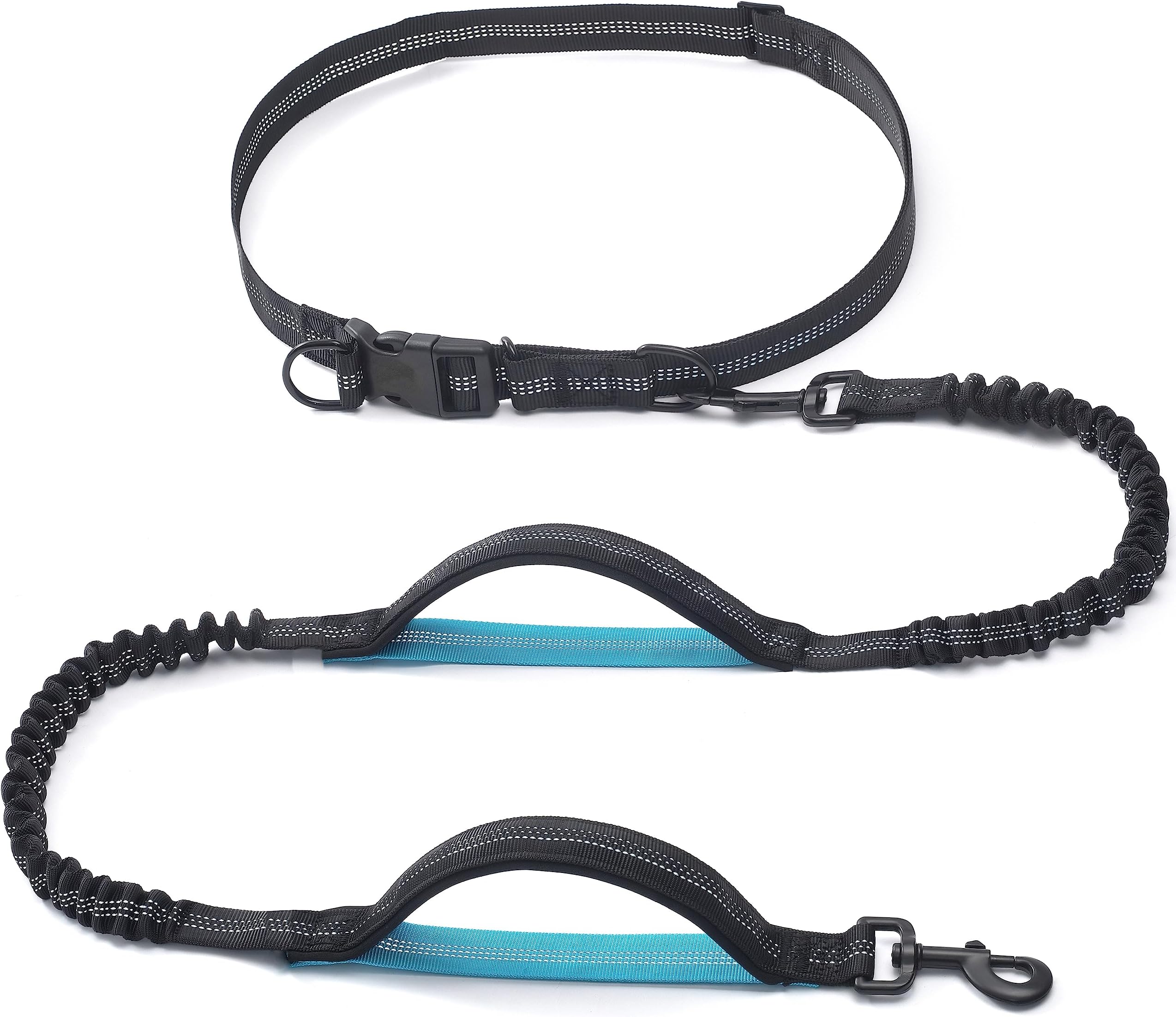 iYoShop Retractable Hands Free Dog u2013 Dual Handle Bungee Waist Leash for Small Medium and Large Dogs (25-150 lbs