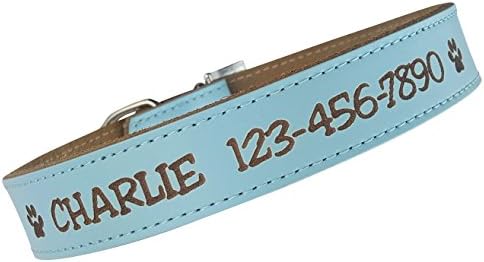Custom Catch Personalized Dog Collar - Ened Soft Leather in XS, Small, Medium Large Size, ID Collar, No Pet Tags or Embroidered Names