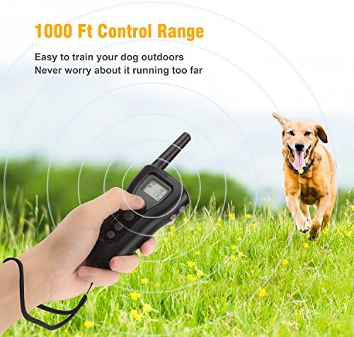 Bousnic Dog Training 2 Upgraded 1000ft Remote Rechargeable Waterproof Electric Collar with Beep Vibration Shock for Small Medium Large Dogs (15lbs - 1
