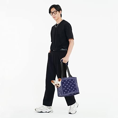 Others Dog Carrier Pet Carrier for Small Dogs and Cats Southwestern Bandana Paisley Puppy Dog Carrier Purse Cat Carrier Bag Portable Pet Tote Bag H250