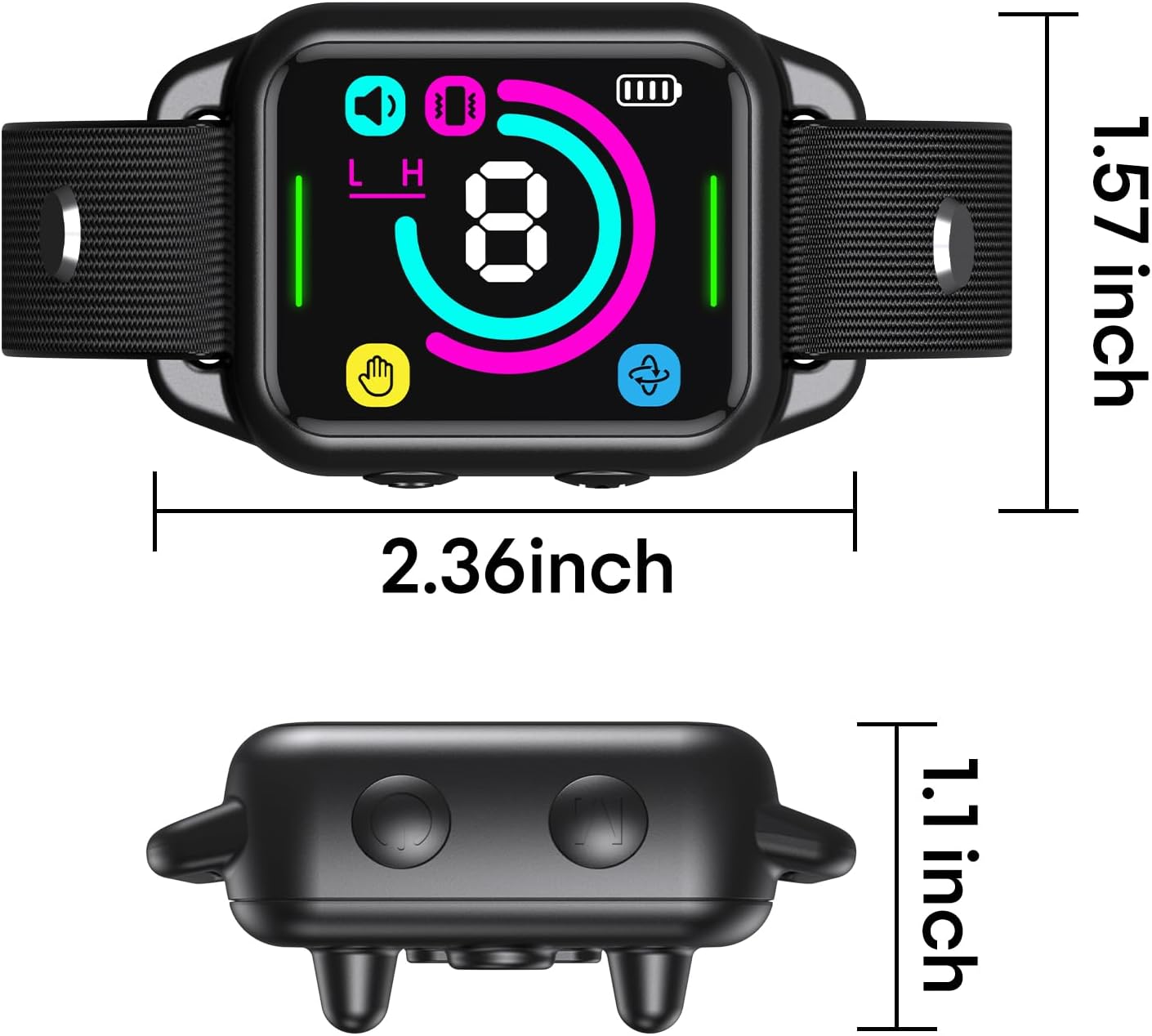 SLAYKAM Small Medium Dogs, Humane No Shock Dog 2 Vibrations Beep, Rechargeable Anti Barking Collar with 8 Adjustable Sensitivity, Smart Bark Collars f