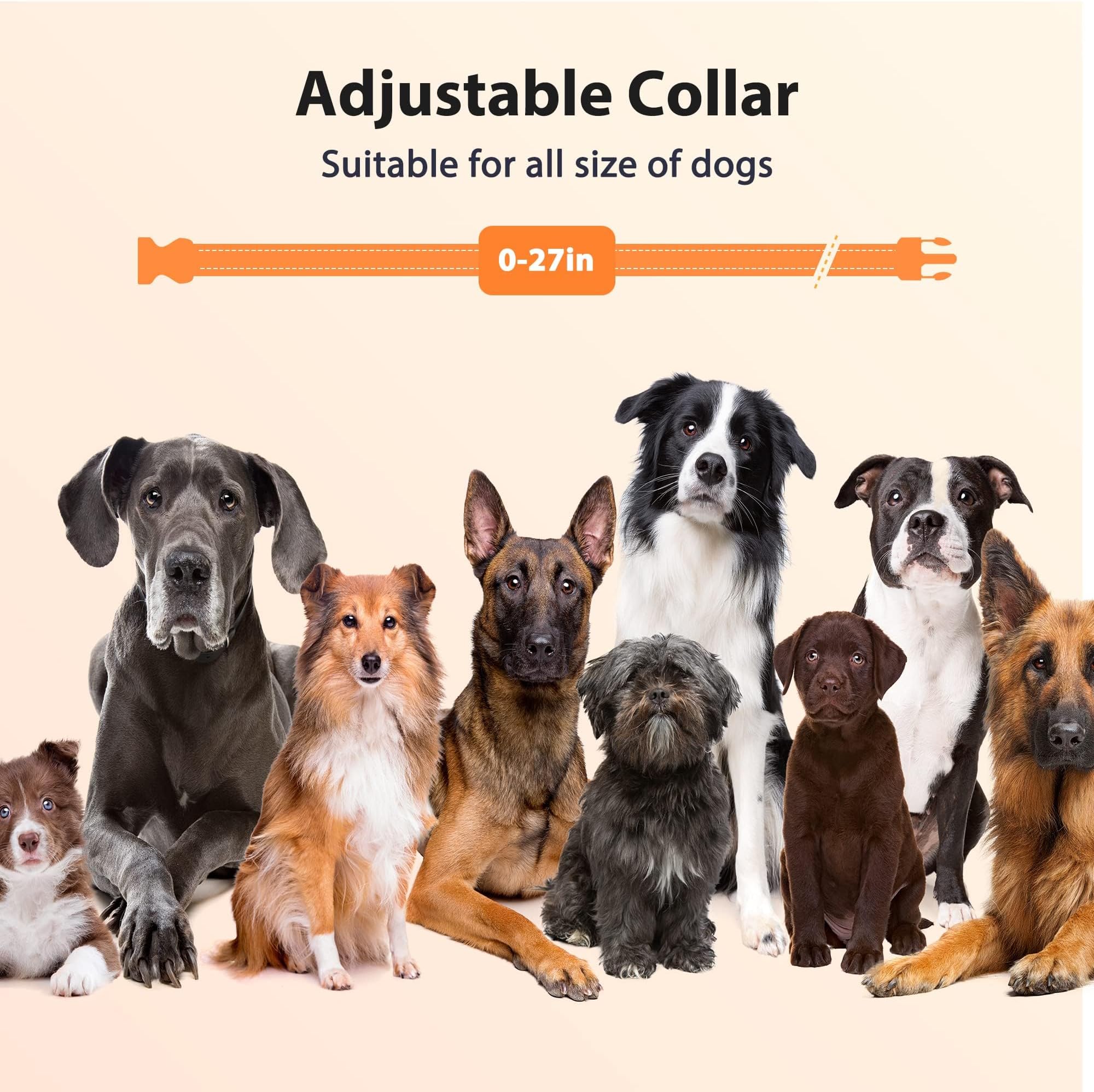 PATPET Dog - 2000Ft Waterproof Shock for Small Medium Dogs (10-100Ibs), Rechargeable Collar with 3 Safe Training Modes