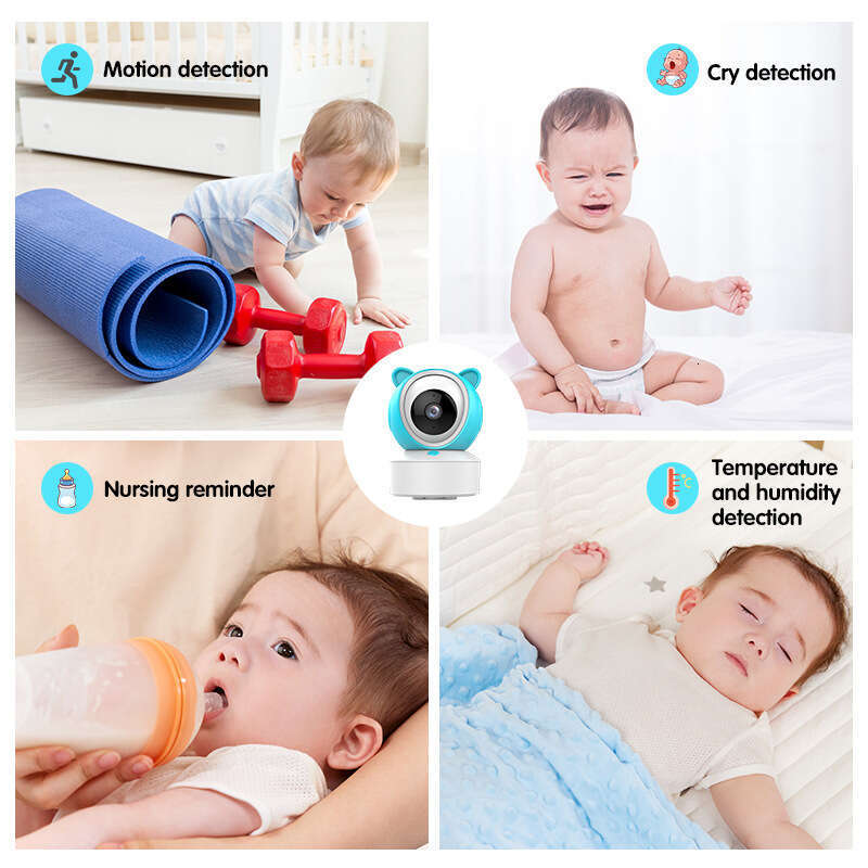 5 Inch Baby Care Monitor IP Camera Wireless Monitoring Cameras Dual Mode Wifi Home Surveillence Video Camera Night Vision 2.4G Voice Temperture Motion