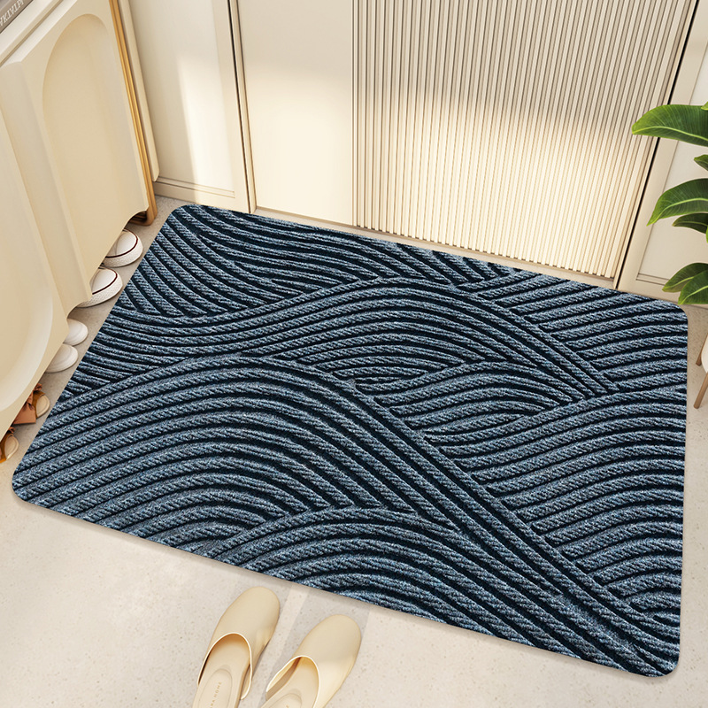Home Anti-slip PVC Wire Ring Entrance Mat Home Easy To Care for Mud Scraping Mat Wear-resistant Outdoor Carpet
