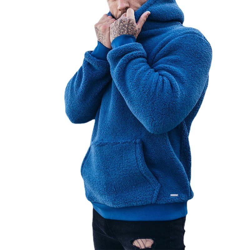Autumn/Winter New Plush Sports Daily Mens Jacket Sweatshirt 241016