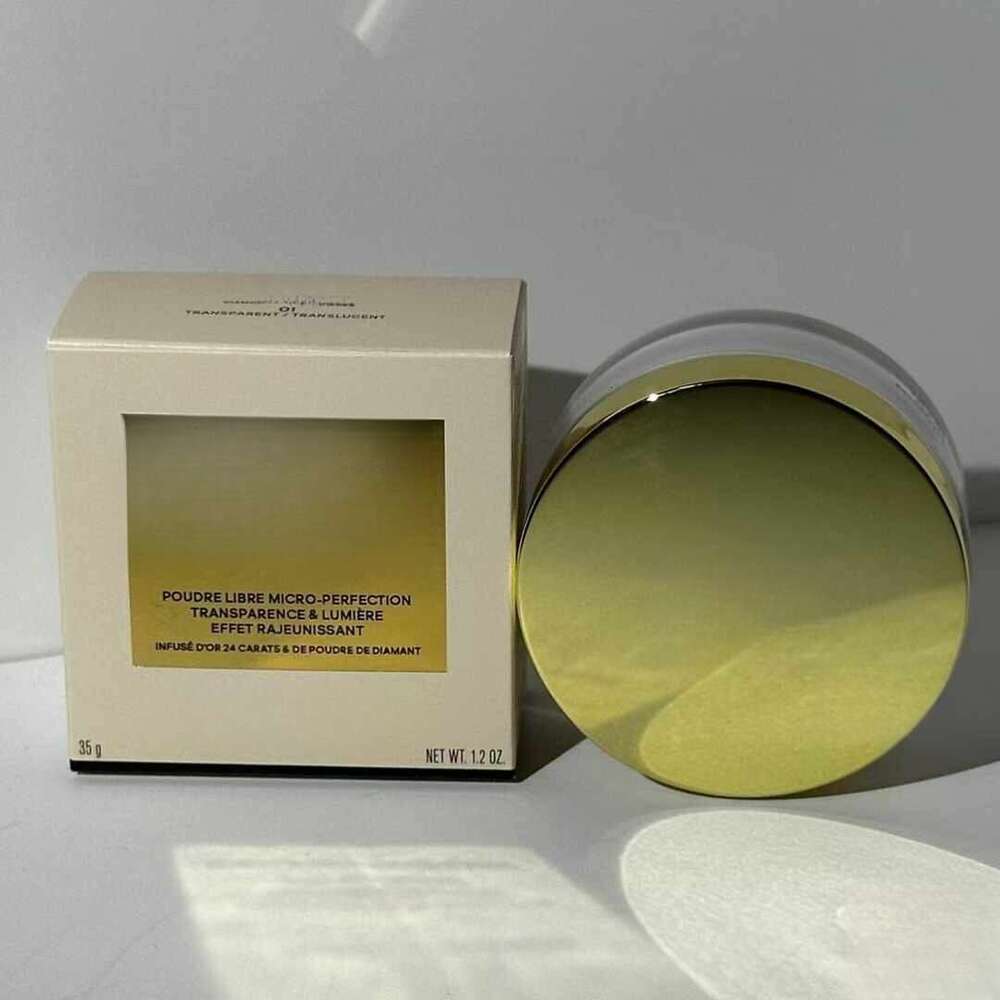 High Quality 2024 Face Foundation Loose Fix Makeup Setting Brighten Concealer Gold Retouching Dia Soft Powder 35g