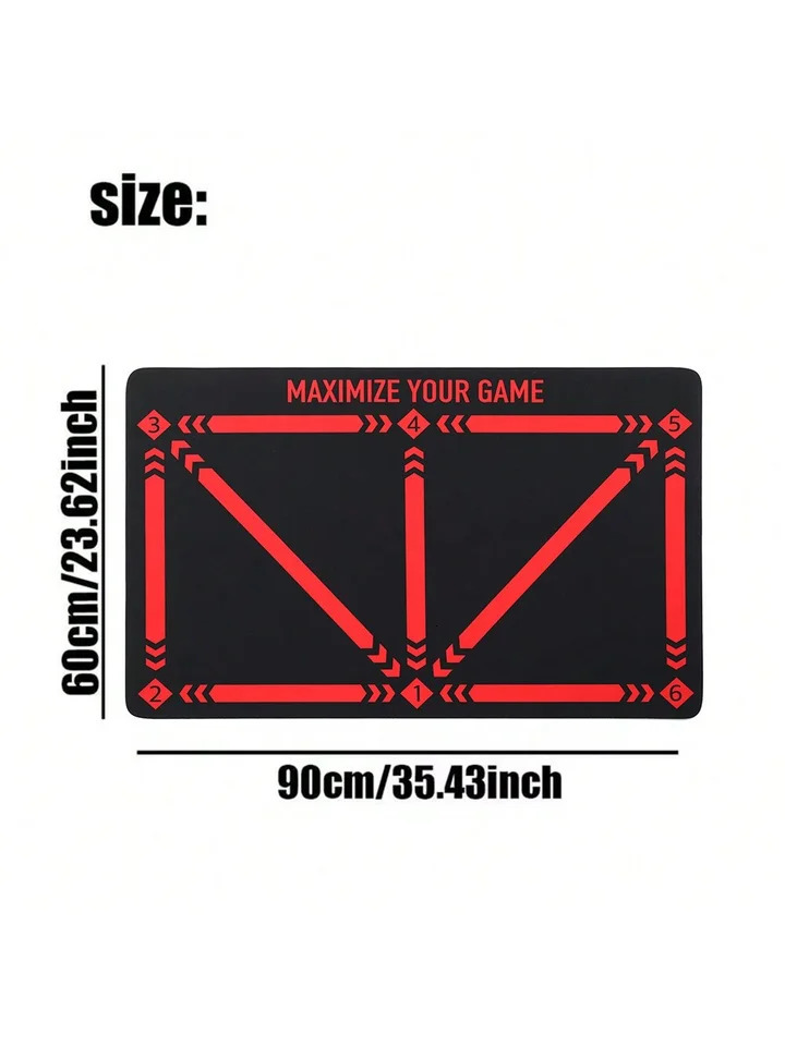 60x90cm Football Training Mat Footstep AntiSkid Carpet Soccer Pace Ball Control Equipment 241120