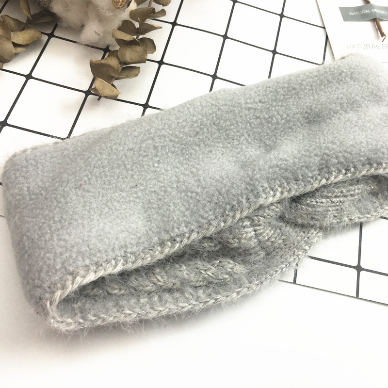 Autumn and winter new European and American knitted cross headband ear protection headband women's warm woolen headband headwear accessory