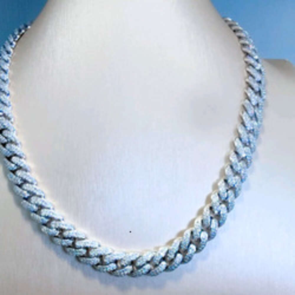 Sgarit Hip Hop Bling 3mm 4mm 5mm 6mm Gra Certified 10k Cluster Moissanite Tennis Chain Gra White Gold Necklace Jewelry