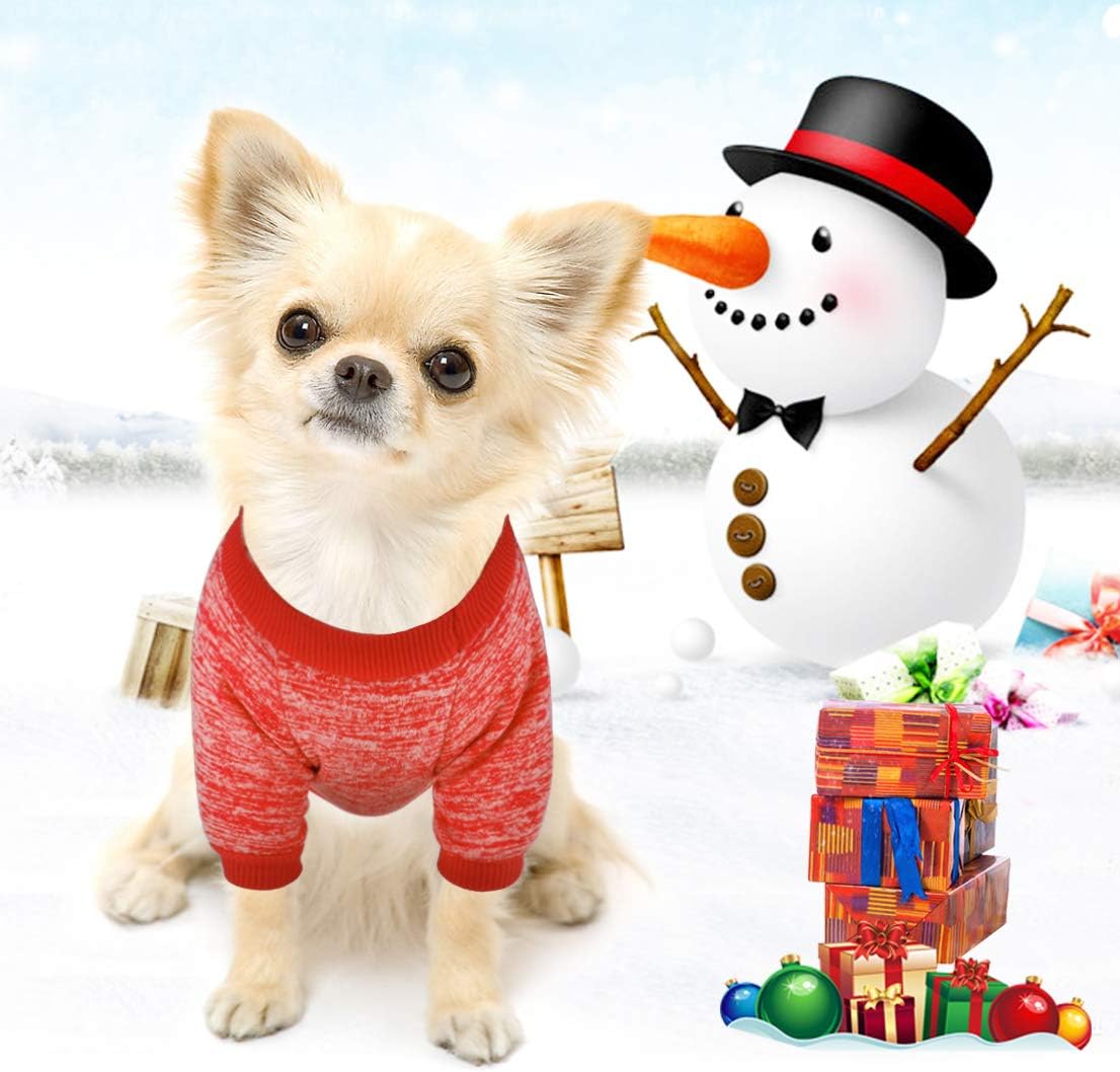 Idepet Fleece Sweater, Pullover Sweatshirt Pet Dog Clothes Soft Puppy Sweater Warm Winter Shirt ic Cat Apparel for Dogs and Cats (, Blue