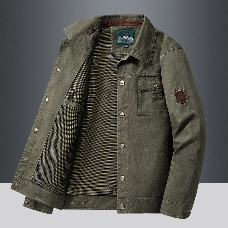 Spring Autumn Jacket Men Cotton Windbreaker Bomber Coat Military Mens Tactics Jackets Man Cargo Casual Clothes 241112