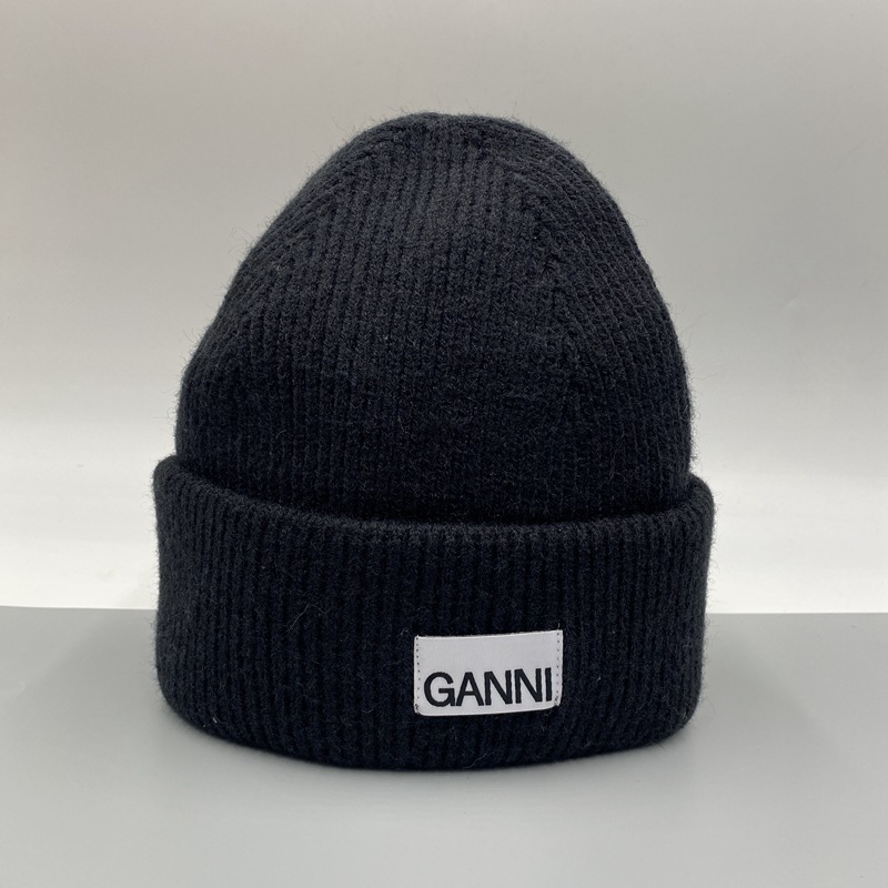 Designer Hat Gan Wool Fabric Label Three Fold Knitted Autumn and Winter Mens Womens Multi-color Warm Cold