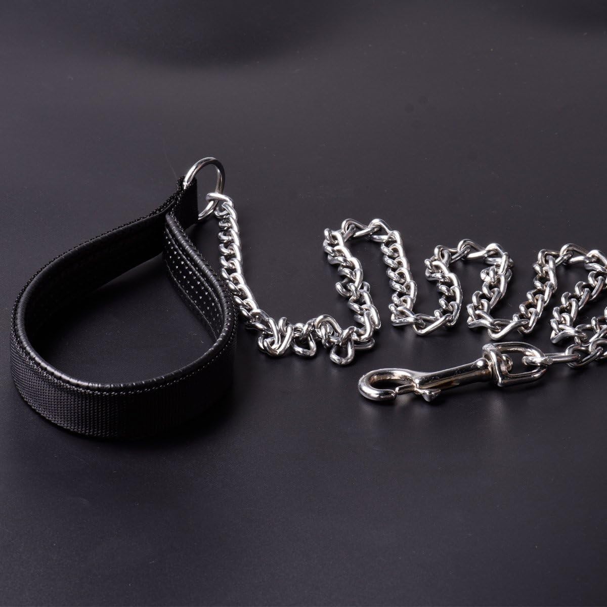 CtopoGo Heavy Duty Leash,Metal Leash Dog Chain with Padded Handle for Large & Medium Size Dogs