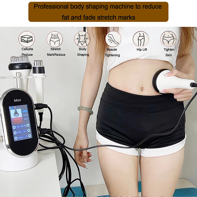 3/6 Polar RF EMS Vacuum Negative Pressure 80K Ultrasonic Cavitation Body Slimming Machine Home Use 4in1 Skin Tightening Face Lifting Wrinkle Removal A