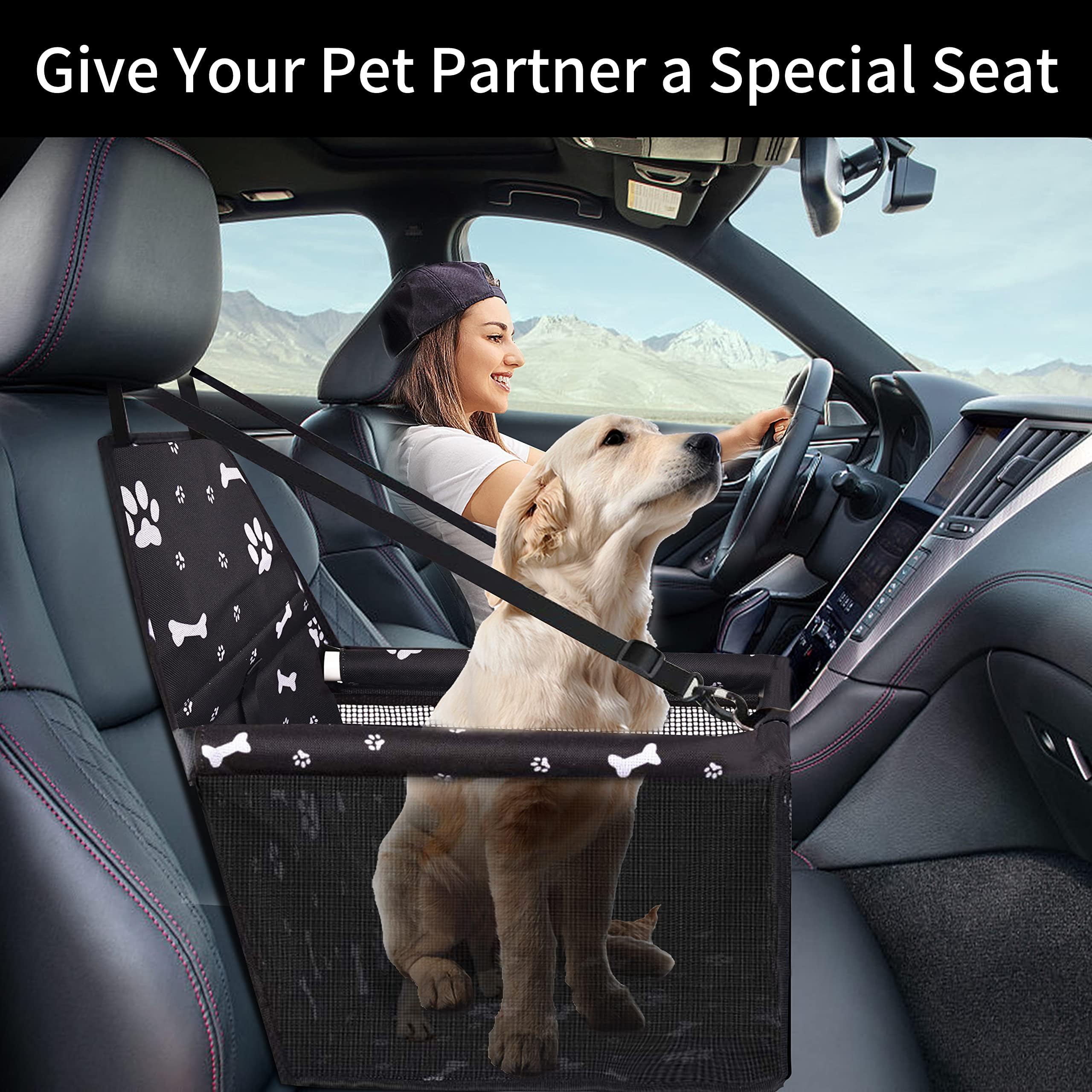 Elevon Dog Car Seat, Robust Pet Car Seat & Puppy Car Seat for Small to Medium Dogs, Breathable and Waterproof Dog Booster Car Seats, Anti-Collapse