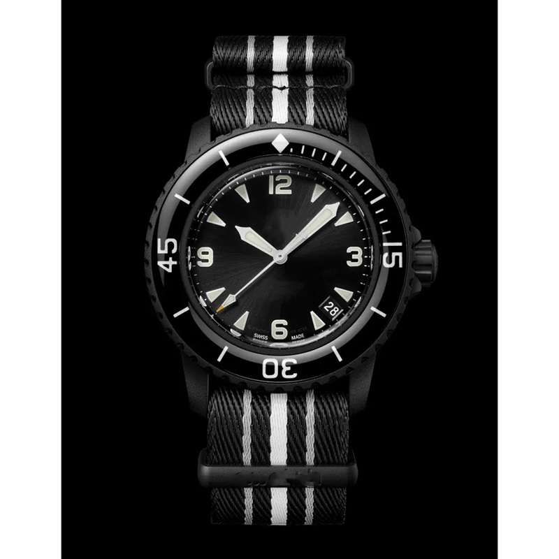 Sports Automatic Mechanical Men's Watches Bio Ceramic BP United Five Oceans Watch Transparent Back Luminous World Time Mens Quartz Watch 2024