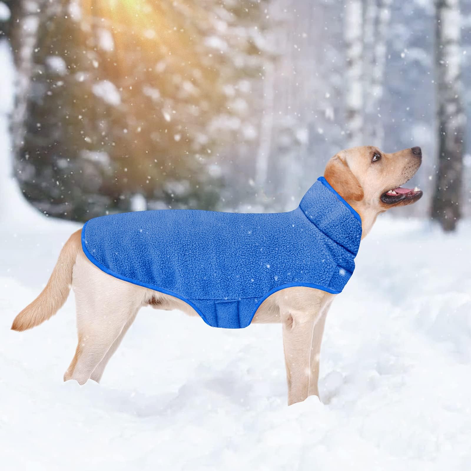 Malier Winter Coat, Reversible Fleece Cold Weather Coats Dogs, Windproof Warm Coat Snow et Vest Pet Dog Clothes for Small Large Dogs