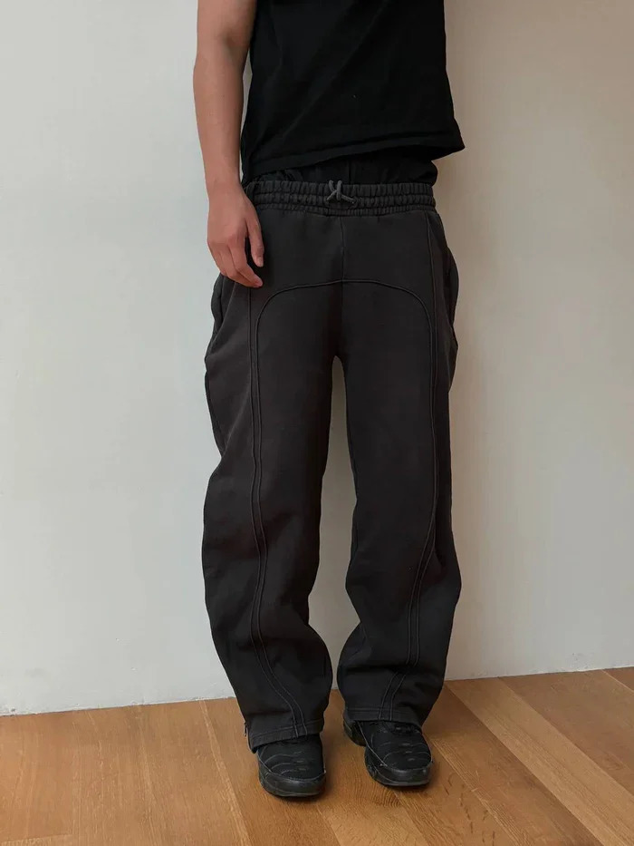 Y2K Streetwear Baggy Pants men women High Street Trendy Straight Casual Harajuku Retro Splicing Oversized Sweatpants 241126