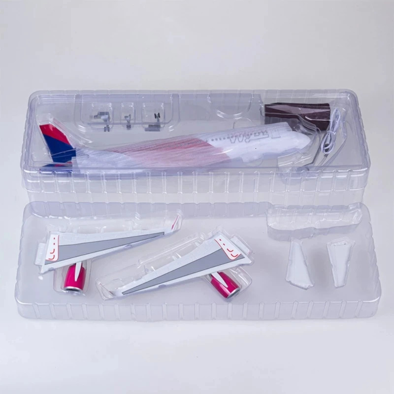 47CM 1 80 Scale Diecast Model Hungarian Wizz Air A320Neo Resin Airplane Airbus With Light And Wheel Collection Display 241127