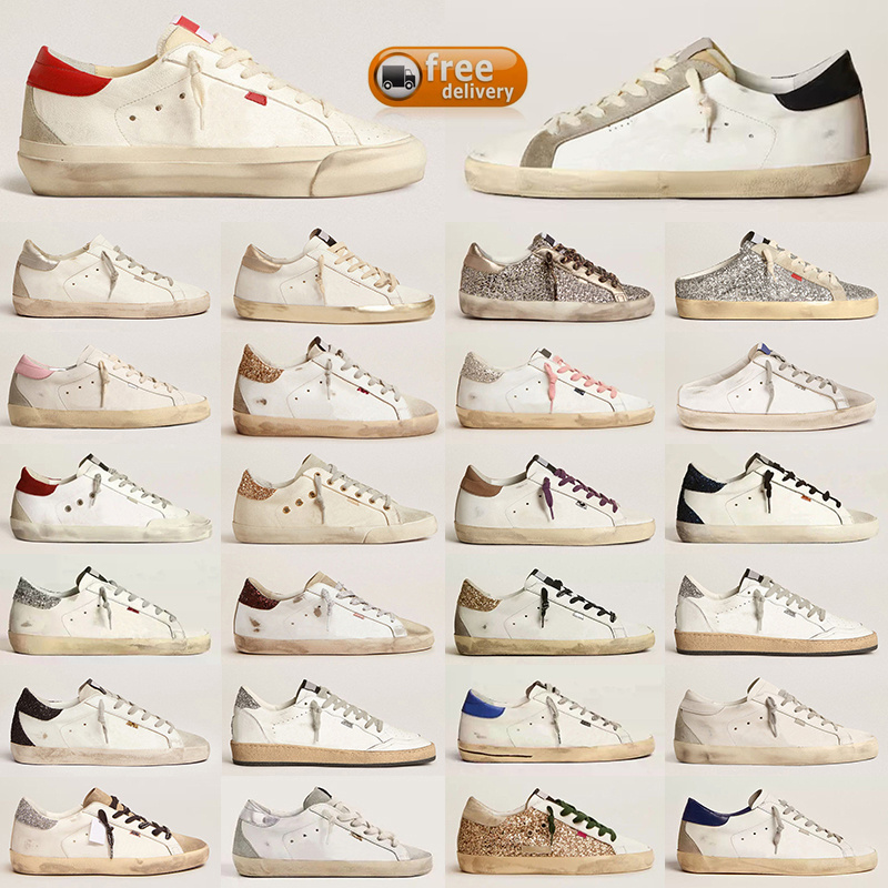 Women Men Designer Running shoes Luxury Sneakers Leather Vintage Ball Old Dirty Shoe star Womens Black White Trainers Plate-forme Casual Shoes