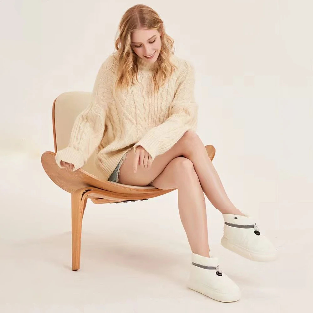 Electric heated shoes with 5000mAh rechargeable battery and winter warm shoes241127bj